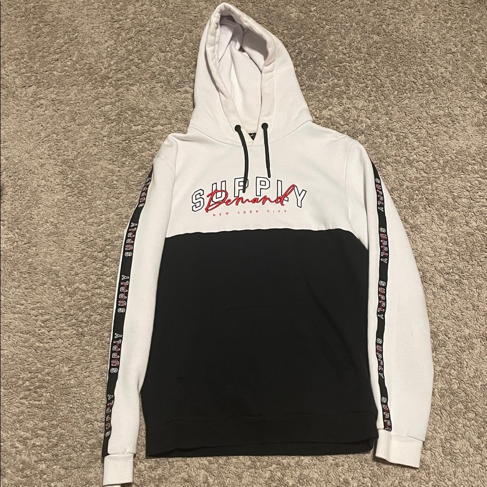 Rue21 Black and White Windbreaker Hoodie